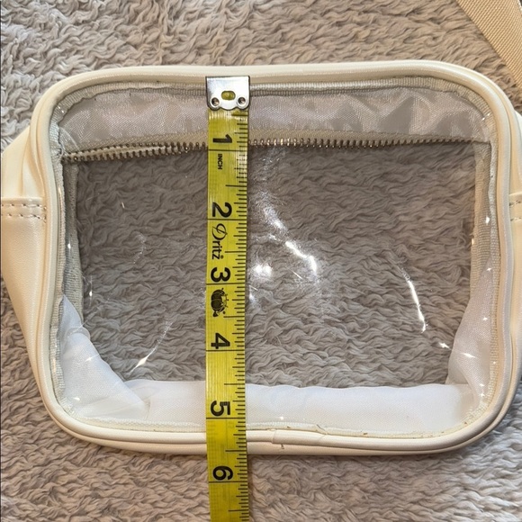👜 Clear Stadium-Approved Crossbody Purse – Cream Trim with Gold Accents - Picture 4 of 7